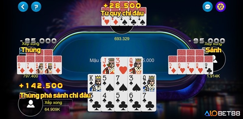 So chi trong cách chơi bài mậu binh