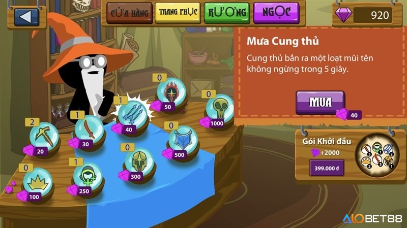 Cửa hàng giúp bạn có thêm nhiều vật phẩm hữu ích