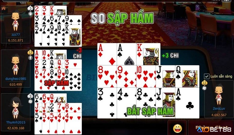 Trong cách đánh bài mậu binh các biến thể như mậu binh bốn chi, mậu binh rồng mang đến lối chơi mới lạ.