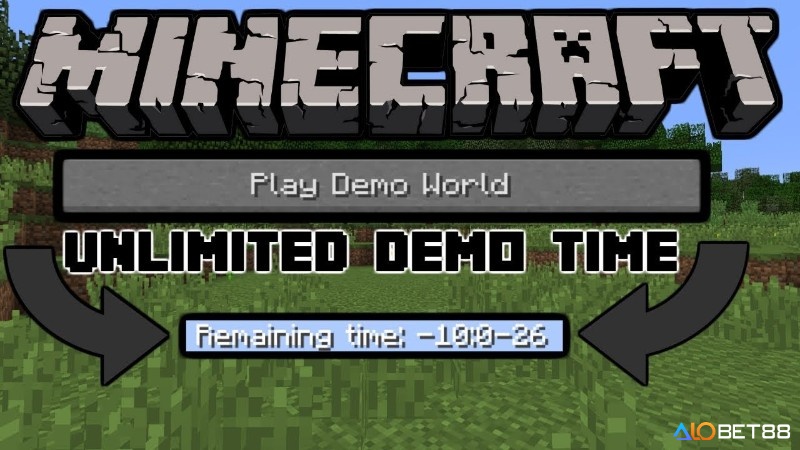 Cảnh báo hết giờ khi chơi Minecraft Trial và giới hạn thế giới nhỏ hẹp.