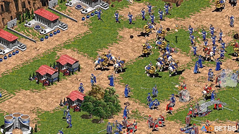 Age of Empires II: The Age of Kings với các đơn vị quân đội và công trình cổ đại – hình ảnh quen thuộc trong ký ức của bao game thủ Việt.