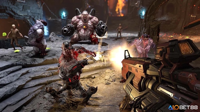 Doom Eternal mang đến trải nghiệm chiến đấu điên cuồng và đồ họa ấn tượng.