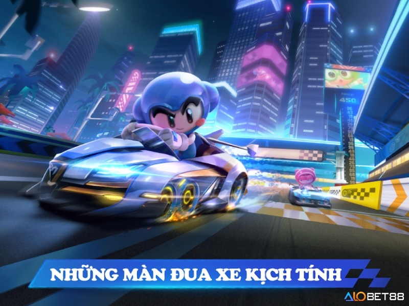 Game KartRider Rush+ Funtap nổi bật bởi những màn đua xe tốc độ cao và vui nhộn