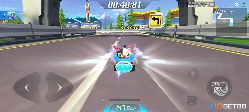 Game KartRider Rush+ Funtap có lối chơi đua xe với những pha drift đẹp mắt