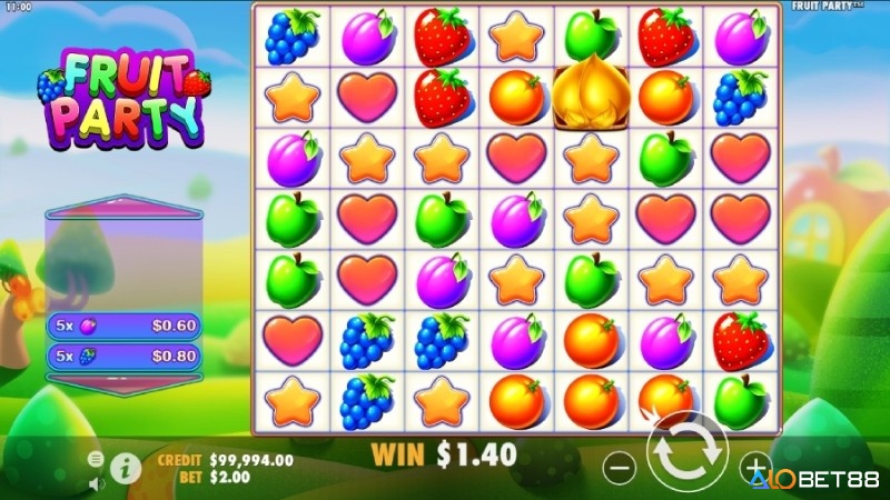 Fruit Party Pragmatic Play đóng góp danh sách game nào dễ nổ hũ nhất với RTP 96.5% và tính năng nhân hệ số ngẫu nhiê