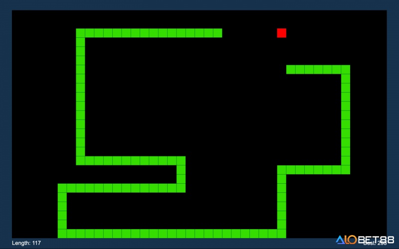 Snake là một trong những game điện tử 4 nút đơn giản game kết thúc ngay khi rắn đâm vào chướng ngại vật