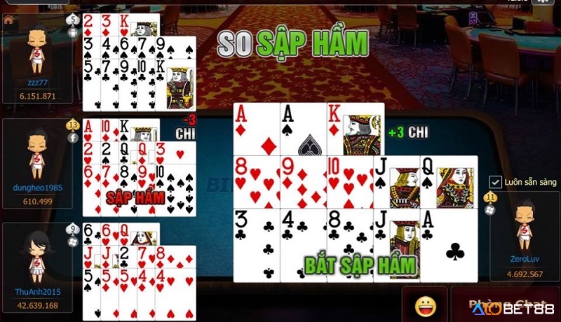 Chiến thuật dồn lực vào chi giữa đôi khi mang lại chiến thắng bất ngờ trong game bài mậu binh đổi thưởng.
