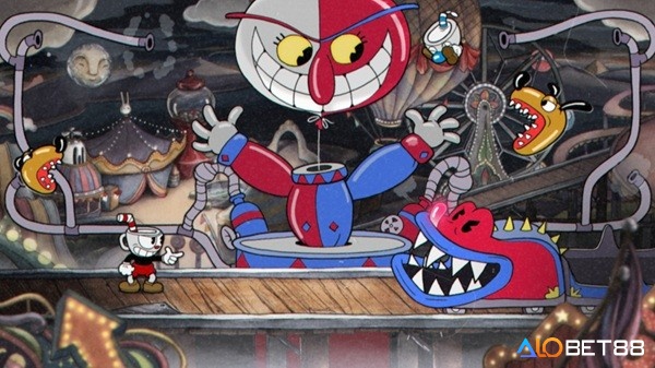 Cuphead sở hữu lối đi cảnh kết hợp bắn súng nhanh