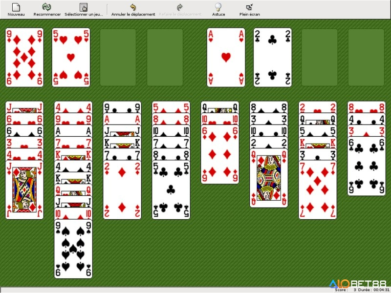 FreeCell - Tỷ lệ thắng lên đến 99% nếu bạn tính toán đủ tốt và đi từng bước chính xác