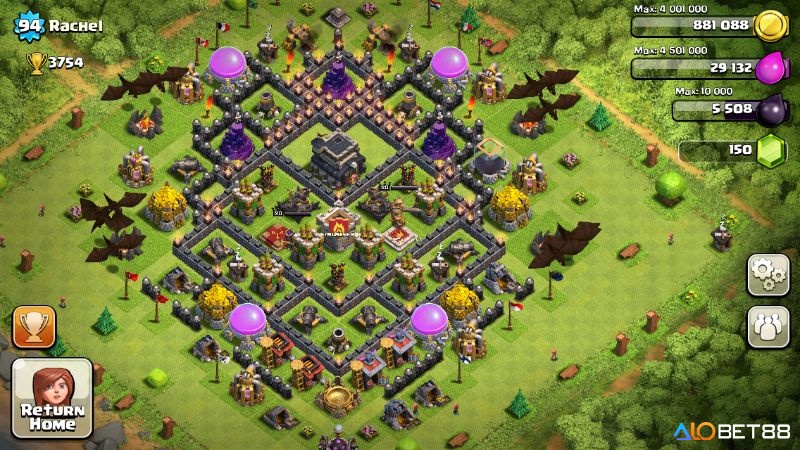 Đội hình Giant – Archer – Goblin – Wall Breaker chiến lược lấy tài nguyên hiệu quả trong Clash of Clans