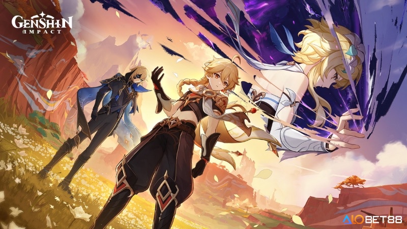 Genshin Impact nổi bật với đồ họa cel-shading sống động, hiệu ứng nguyên tố hoành tráng và môi trường chi tiết