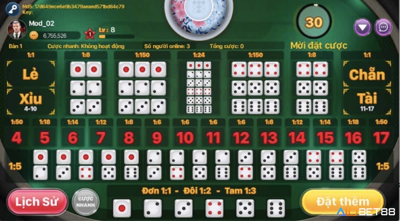 Anh em cần nhận biết cầu 1-1 khi kết quả chẵn và lẻ luân phiên nhau nhiều ván và đặt cược theo nhịp