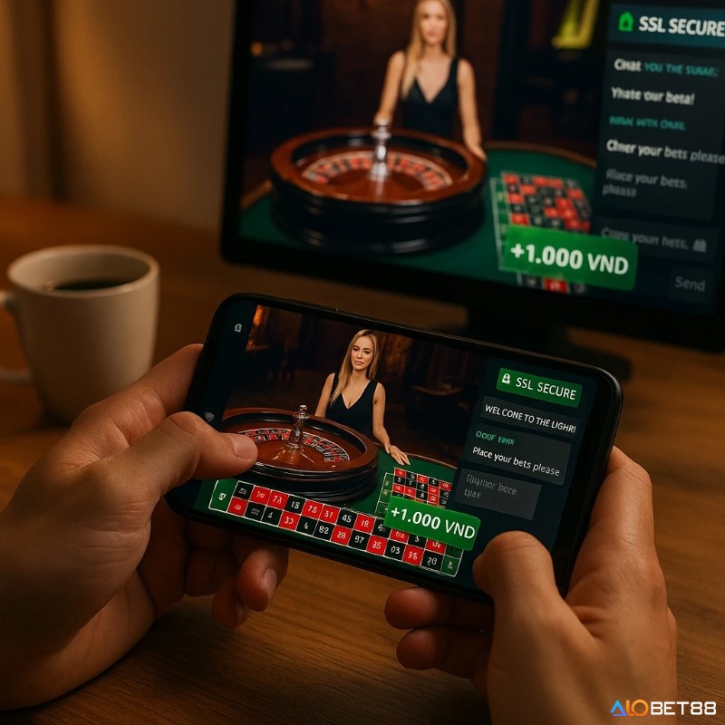 Công nghệ livestream, di động, VR và AI nâng cao trải nghiệm roulette trực tuyến.