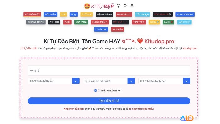 Người chơi có thể dễ dàng tạo kí tự độc đáo từ các website chuyên dụng và áp dụng trực tiếp trong PUBG Mobile.