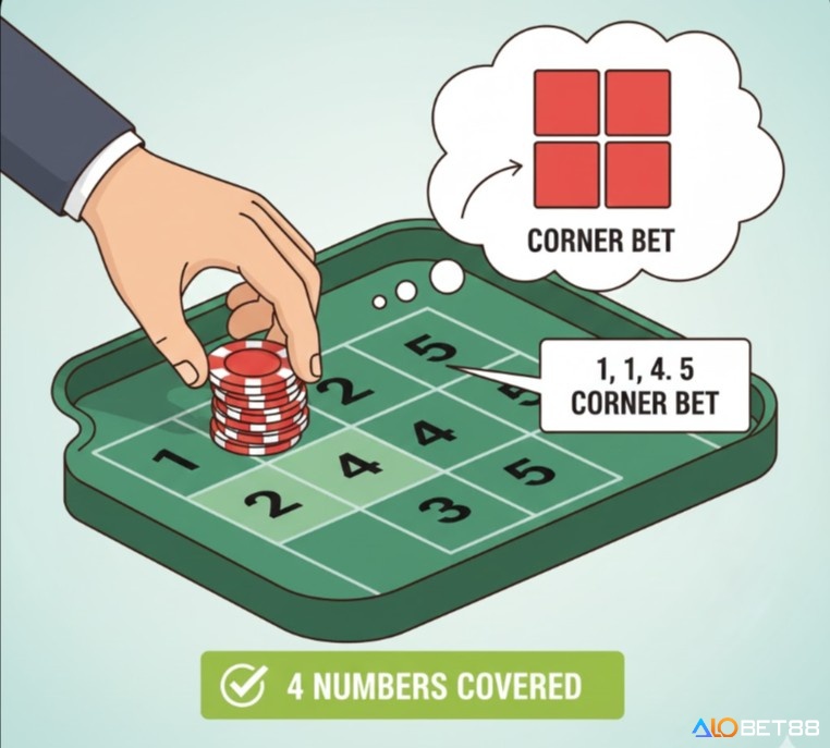 Corner bet roulette là gì?