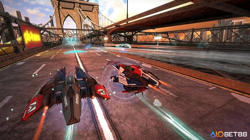 Đồ họa game WipEout Omega Collection nổi bật cực kỳ sắc nét và chi tiết mang phong cách khoa học viễn tưởng