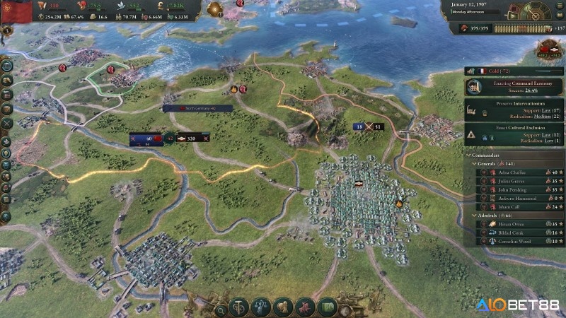 Lập kế hoạch dài hạn để nghiên cứu công nghệ, mở rộng lãnh thổ và duy trì ổn định quốc gia.