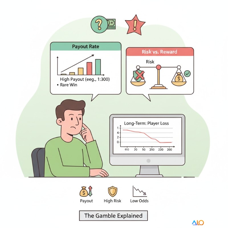 Người chơi lô đề đang cân nhắc tỉ lệ trả thưởng và sự mất cân bằng giữa rủi ro - lợi nhuận khi chơi lô xiên bốn