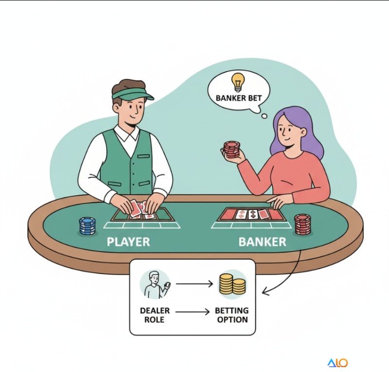 Người chơi Baccarat hiểu rõ Banker vừa là người chia bài, vừa là cửa cược chiến lược, đặt cược vào cửa Nhà cái để tăng cơ hội thắng