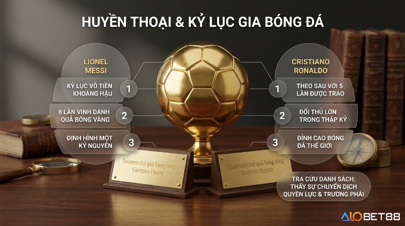 Danh sách các cầu thủ giành quả bóng vàng fifa,: Huyền thoại bóng đá Messi 8 Quả bóng vàng và Ronaldo 5 lần, định hình kỷ nguyên, cạnh tranh đỉnh cao thế giới