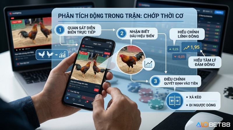 Phân tích kèo đá gà chi tiết trực tiếp: quan sát diễn biến, nhận biết dấu hiệu chiến kê, hiểu tâm lý đám đông, điều chỉnh vào tiền, xả kèo